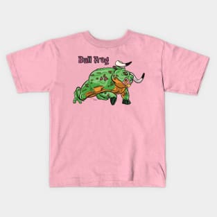 Punimals - Bull Frog (Text) Kids T-Shirt